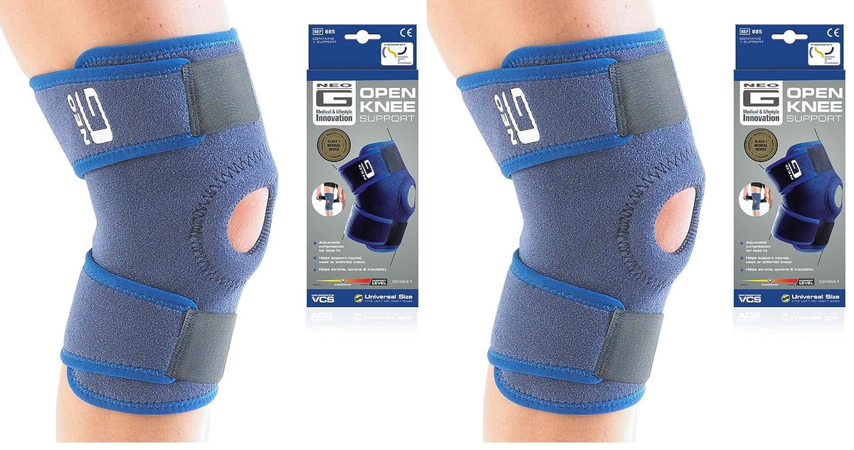 Neo-G Knee Support Open Patella Brace – Adjustable Compression – ONE SIZE