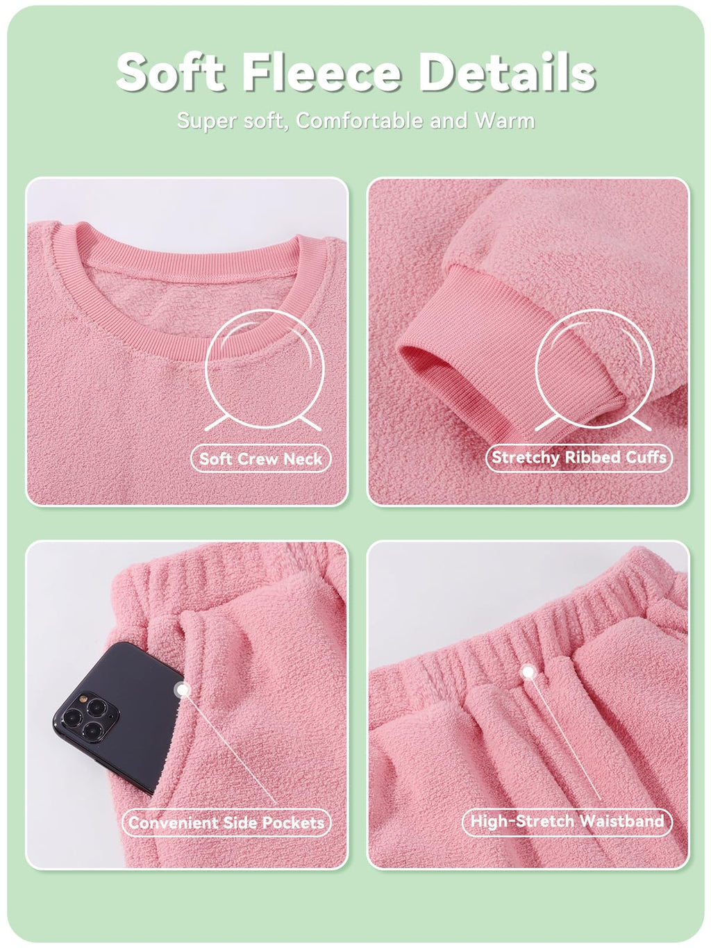 URMAGIC Girls' 2-piece Outfits Clothes Pants Tops Set Sweatpant Sweatshirt