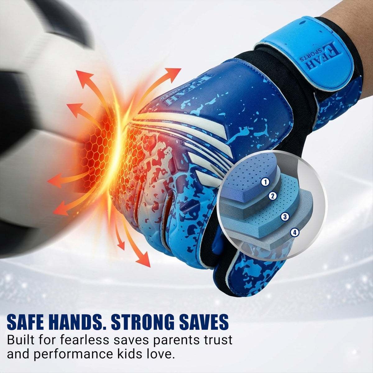 Football Goalkeeper Gloves for Boys Kids Youth with Super Grip