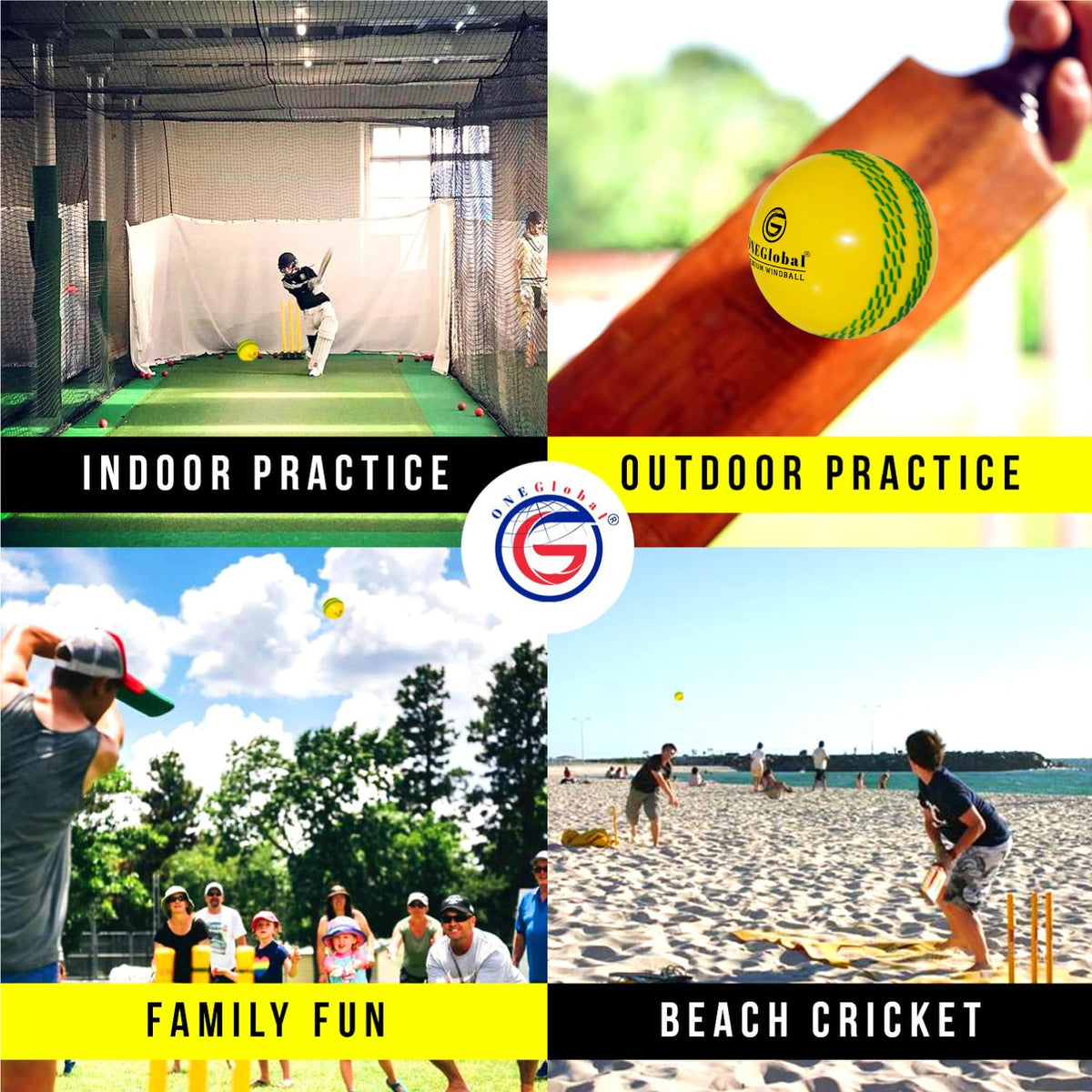 Premium Windball Soft Cricket Ball with Colour Seam | Wind Ball for Outdoor & Indoor Practice, Coaching, Garden & Beach Games