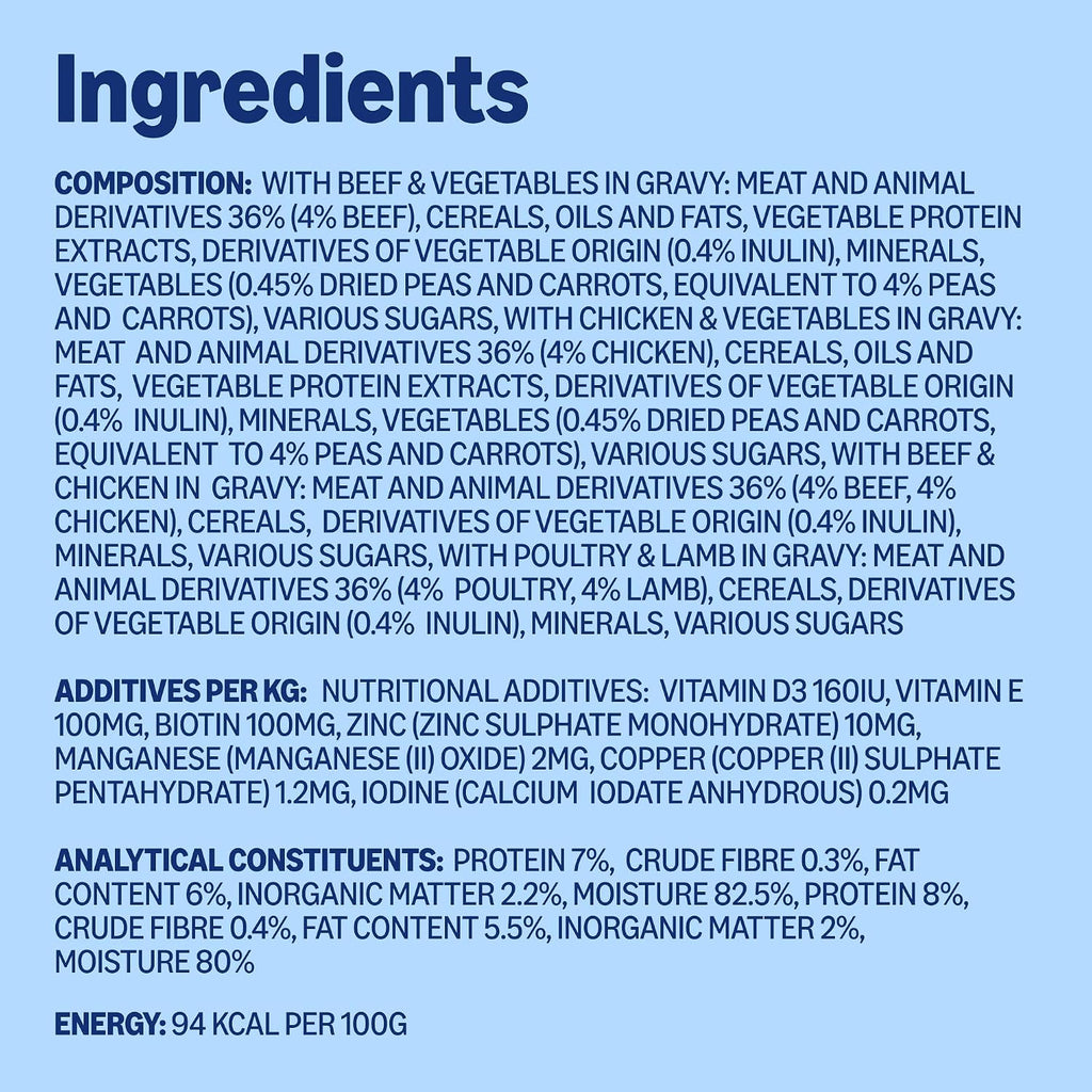 by Amazon Complete Wet Food for Adult Dogs, Meat Selection in Gravy, 4.8 kg (48 pouches of 100g)