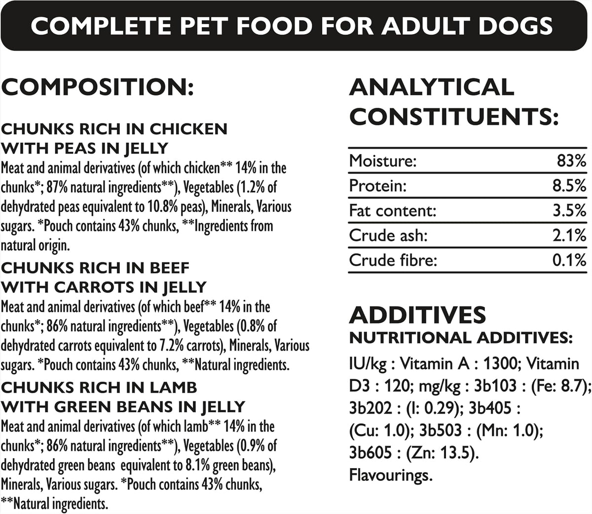 WINALOT Sunday Dinner Mixed in Gravy Wet Dog Food Pouches 40x100g
