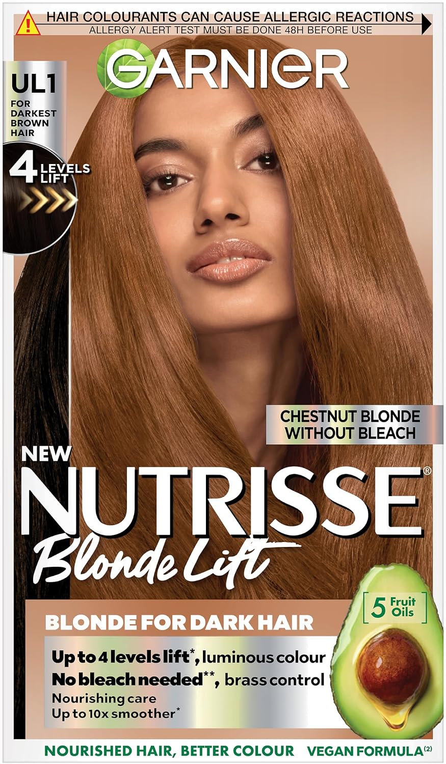 Garnier Nutrisse Ultra Color Permanent Hair Dye, 4.15 Iced Coffee Brown