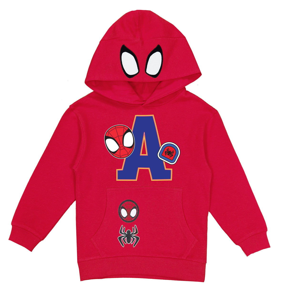 Marvel Spidey Boys Hoodie Personalised Spiderman Hoody with Initial