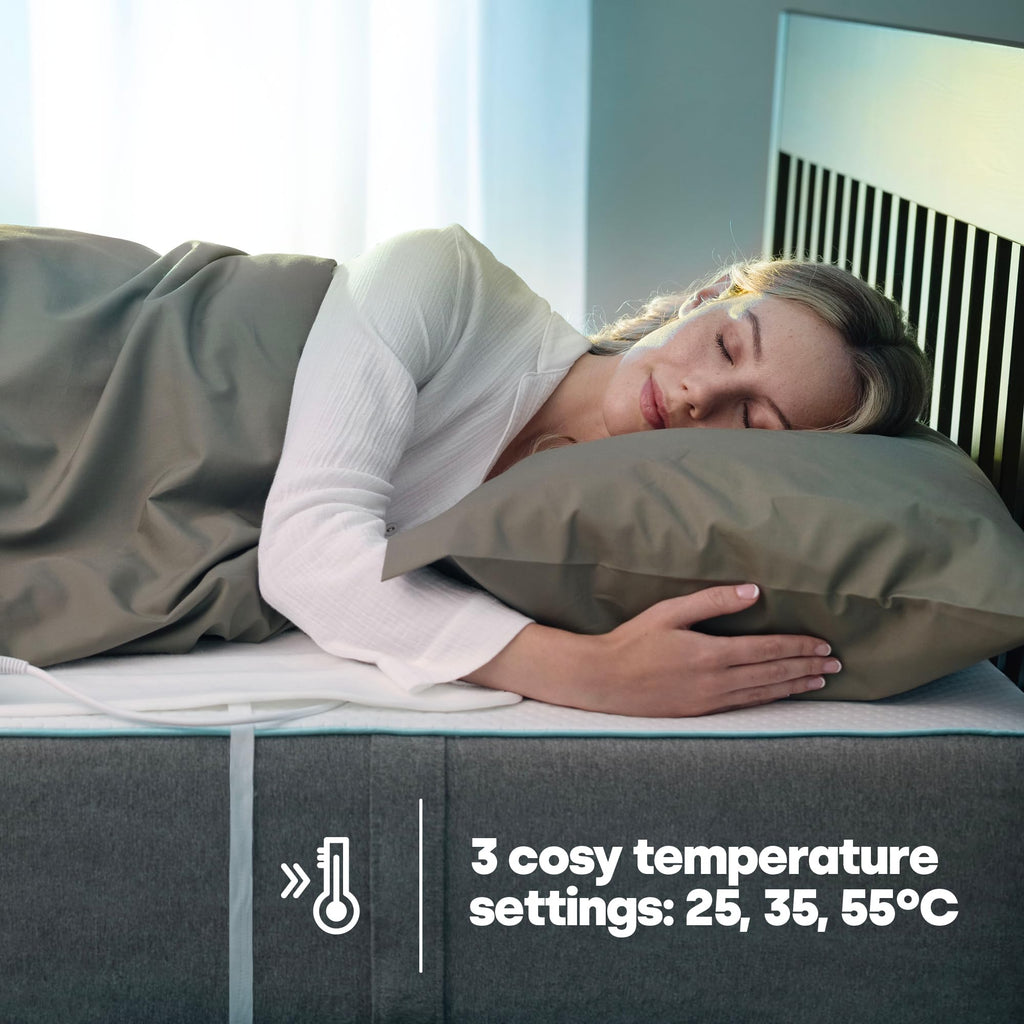 LIVIVO Electric Blanket King Size - Heated Underblanket for Bed - 165x137cm