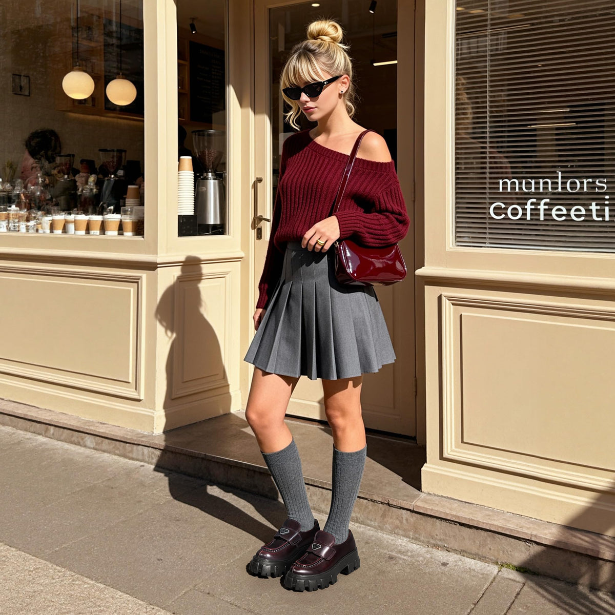 DREAM PAIRS Women's Chunky Loafers Platform Outfit Shoes