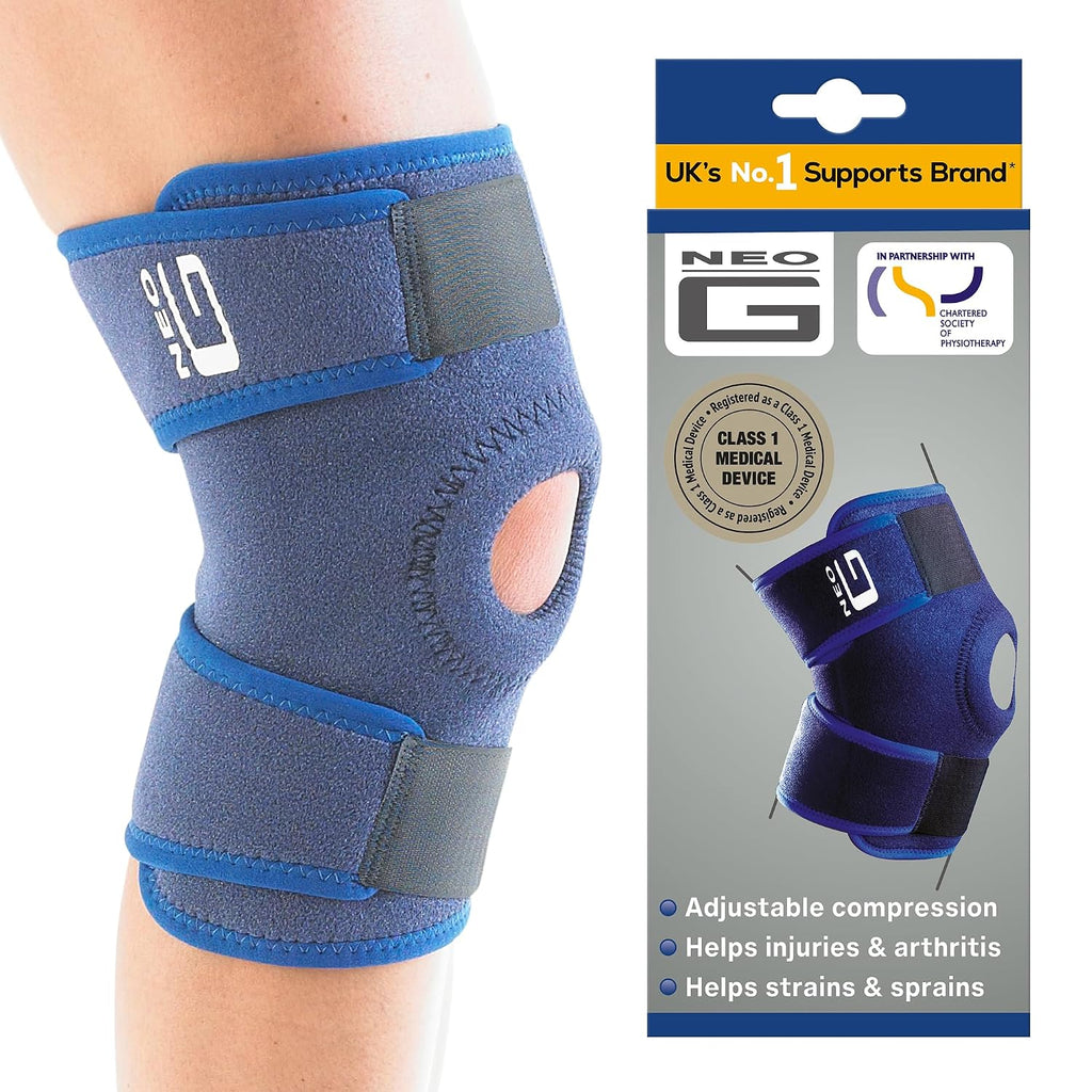 Neo-G Knee Support Open Patella Brace – Adjustable Compression – ONE SIZE