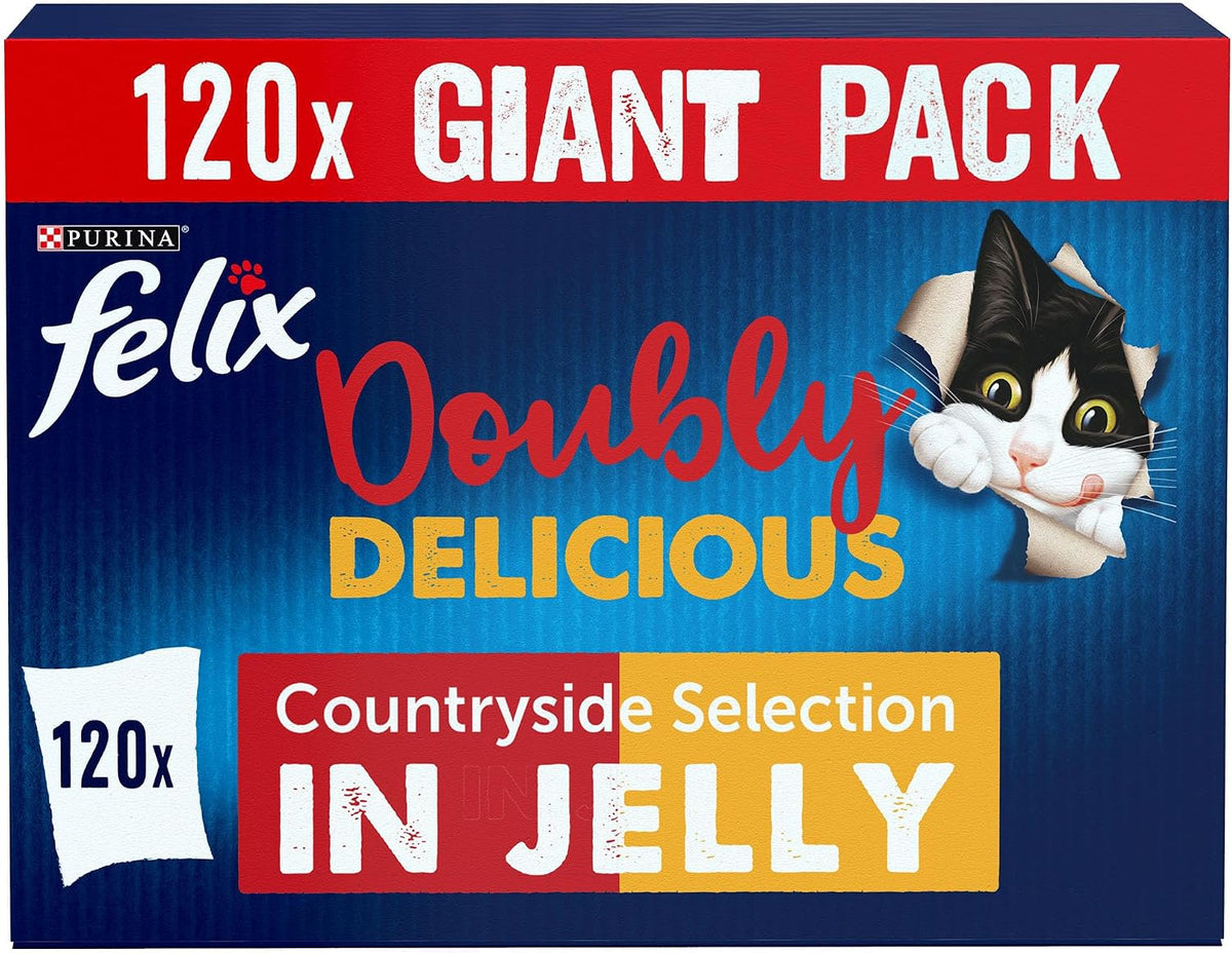 FELIX Doubly Delicious Countryside Selection in Jelly Wet Cat Food 40x85g