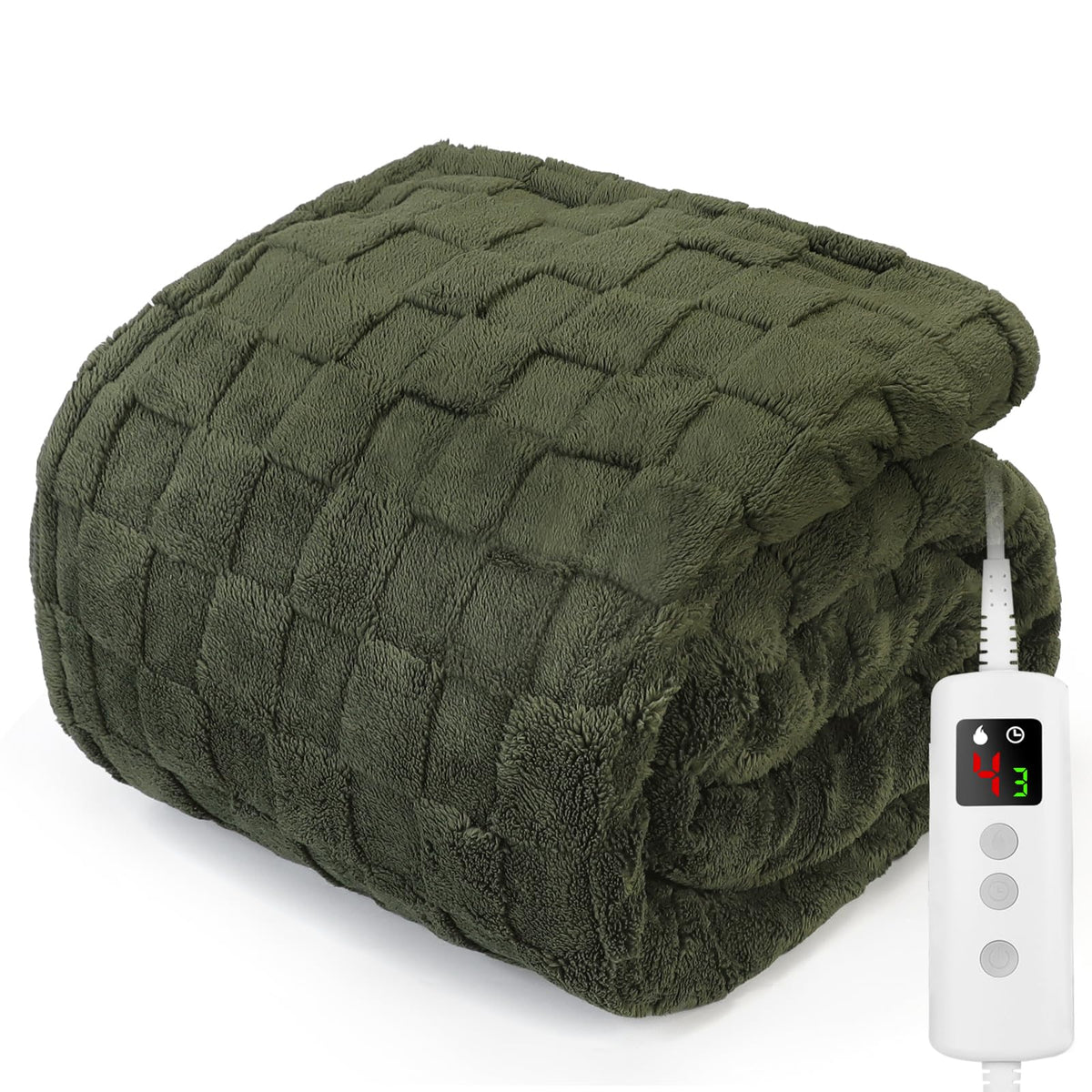 Heated Blanket Electric Throw 160x130CM, Dark Grey, Heating Blanket