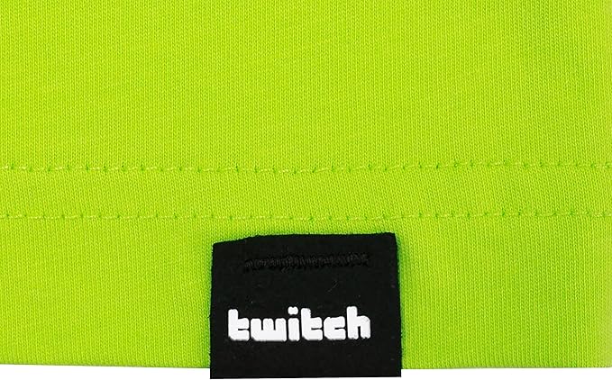 Twitch Long Sleeve T-Shirt Neon Yellow M Unisex Cotton Top Official Merch