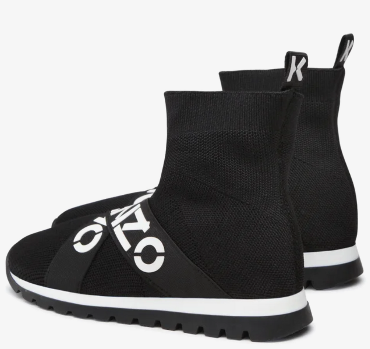 Kenzo Sock Trainers UK 2.5 EU 35 Slip On Logo Sneakers