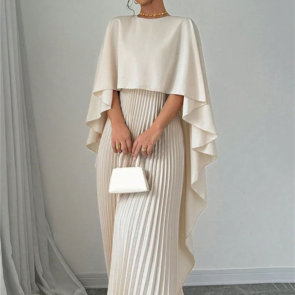 Women's Batwing Sleeve Dress - Loose Mid-Length Summer Dress