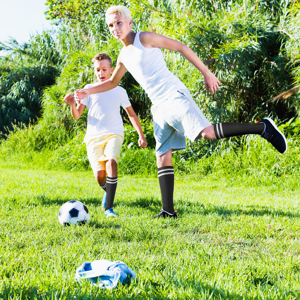 Zuimei 4 Pairs Football Socks Kids Football Socks for Boys Girls Childrens