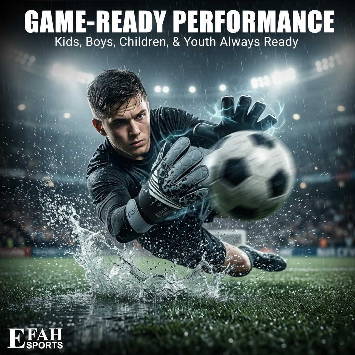 Football Goalkeeper Gloves for Boys Kids Youth with Super Grip