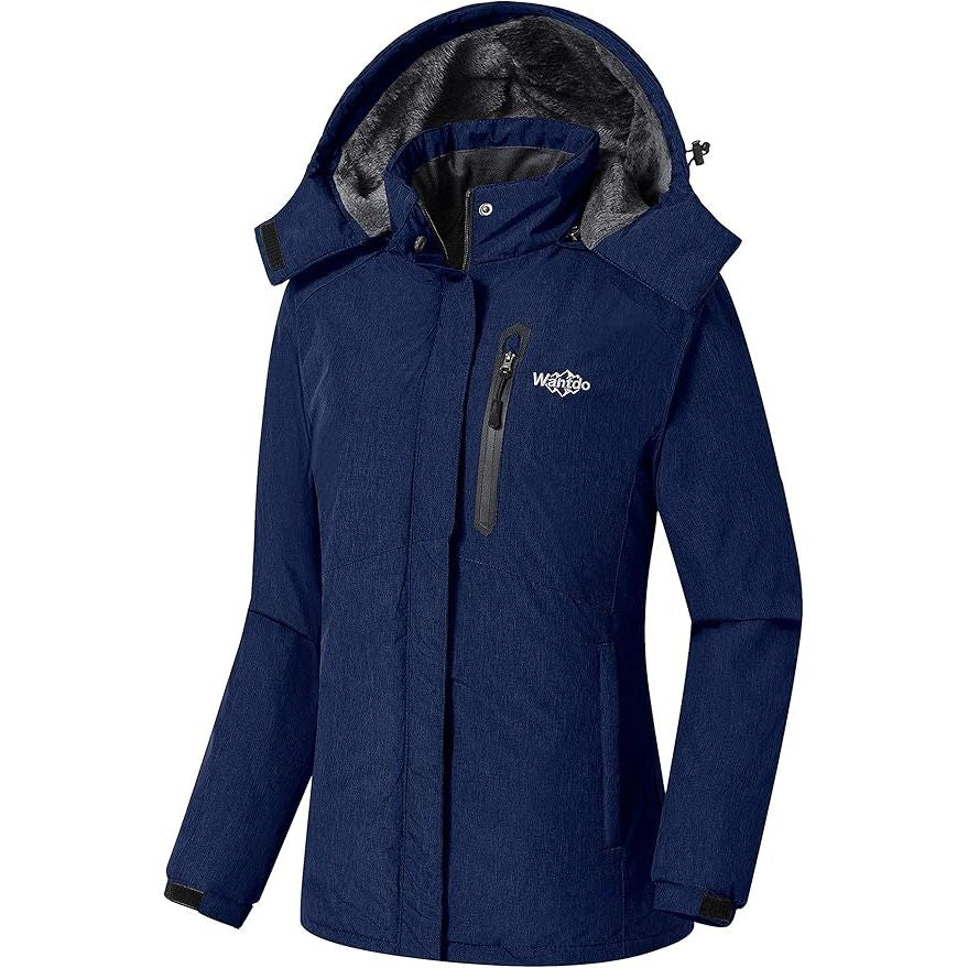 Womens Jacket Hooded Waterproof Winter Ski Snowboarding Size L Wantdo