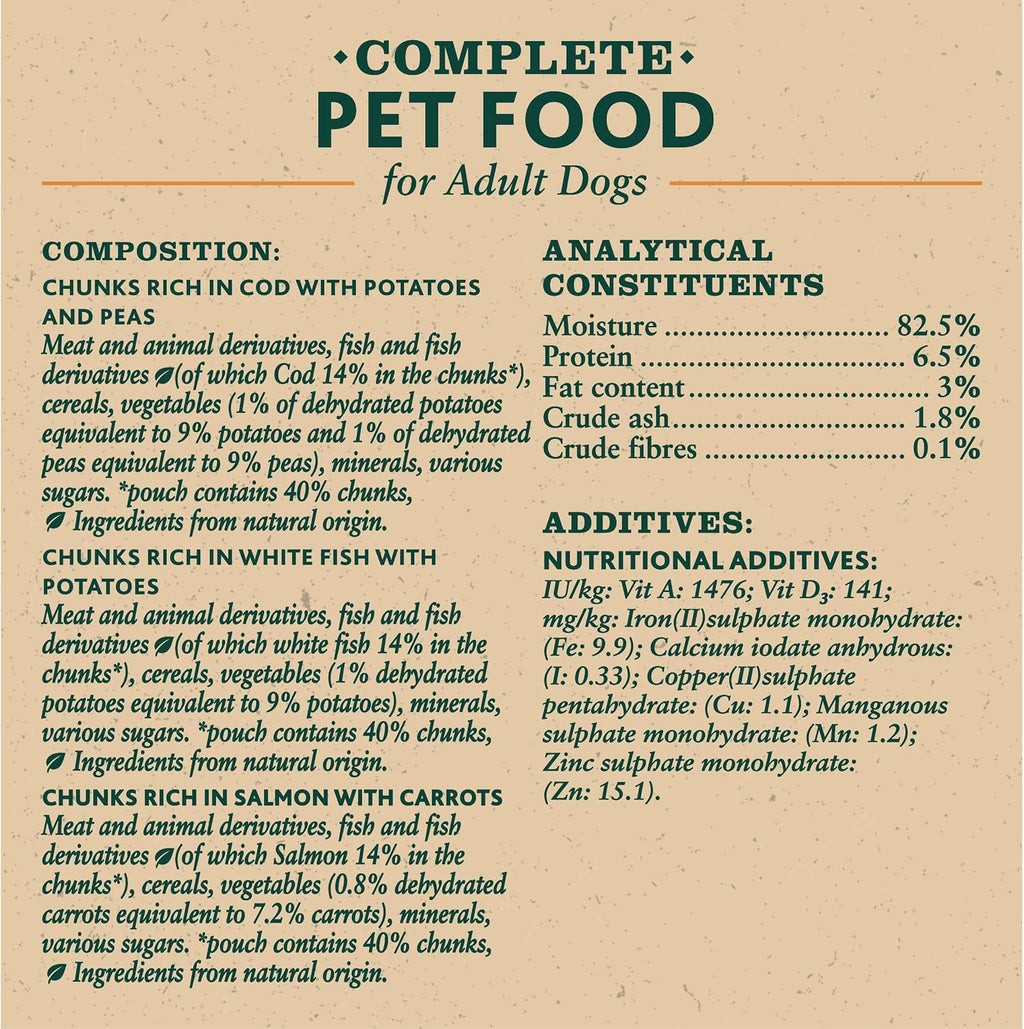 WINALOT Sunday Dinner Mixed in Gravy Wet Dog Food Pouches 40x100g