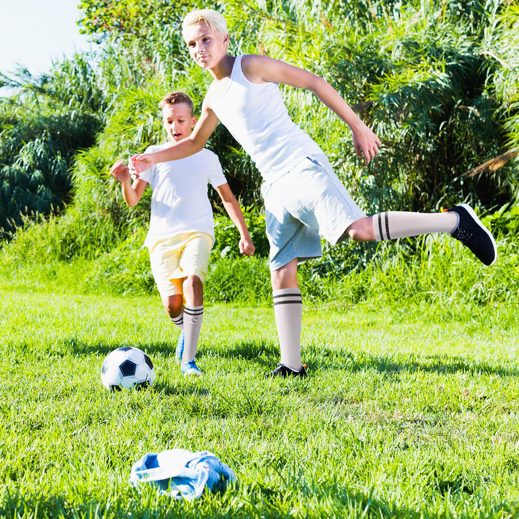 Zuimei 4 Pairs Football Socks Kids Football Socks for Boys Girls Childrens