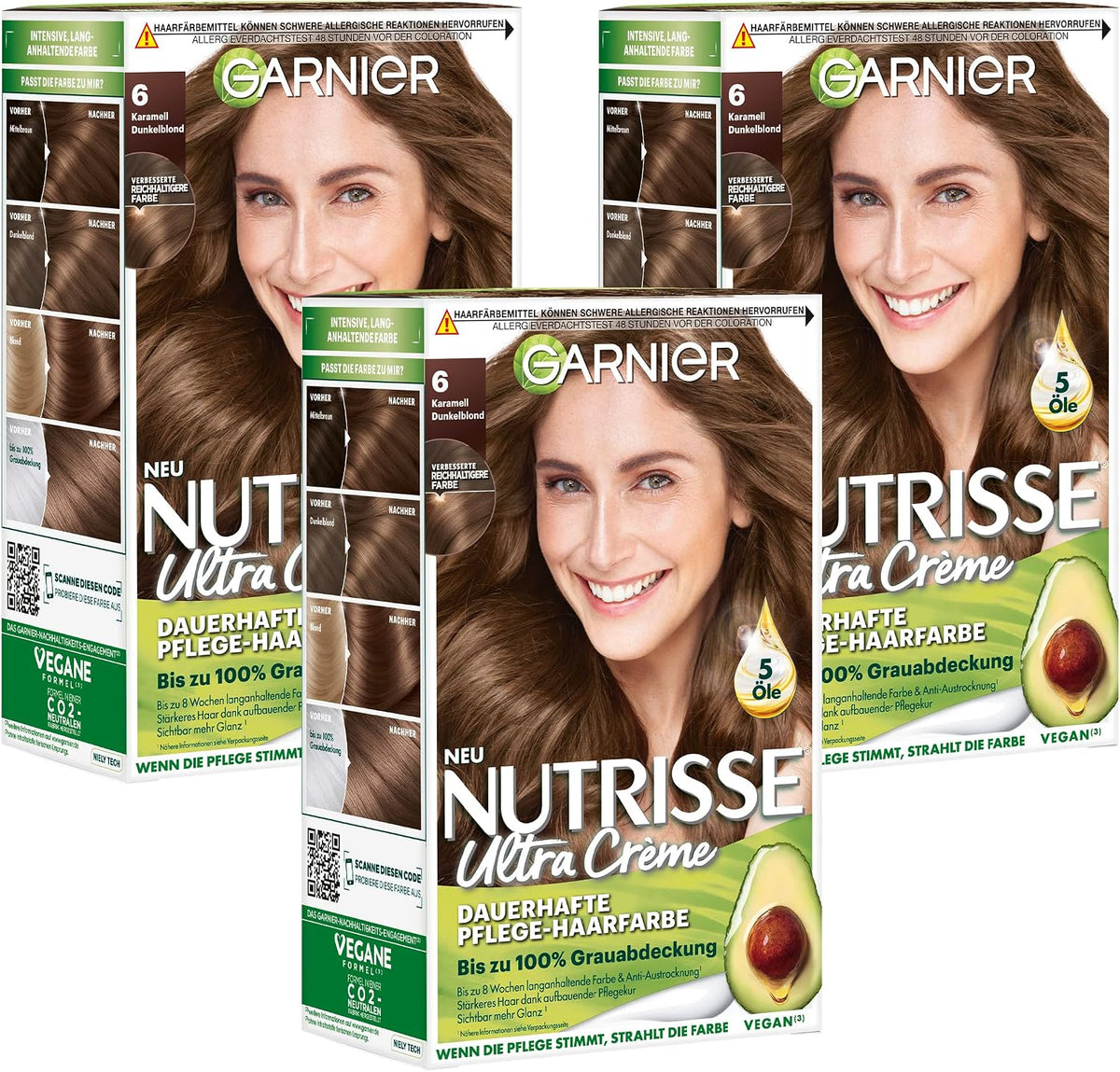 Garnier Nutrisse Ultra Color Permanent Hair Dye, 4.15 Iced Coffee Brown