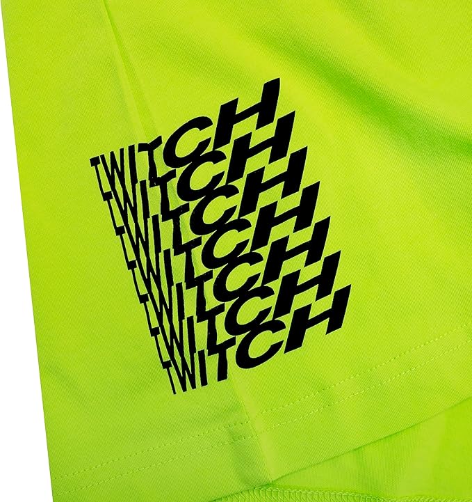 Twitch Long Sleeve T-Shirt Neon Yellow M Unisex Cotton Top Official Merch