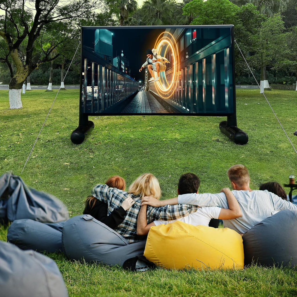 Inflatable Projector Screen 11FT PVC Airtight Outdoor Movie Screen with Air Blower