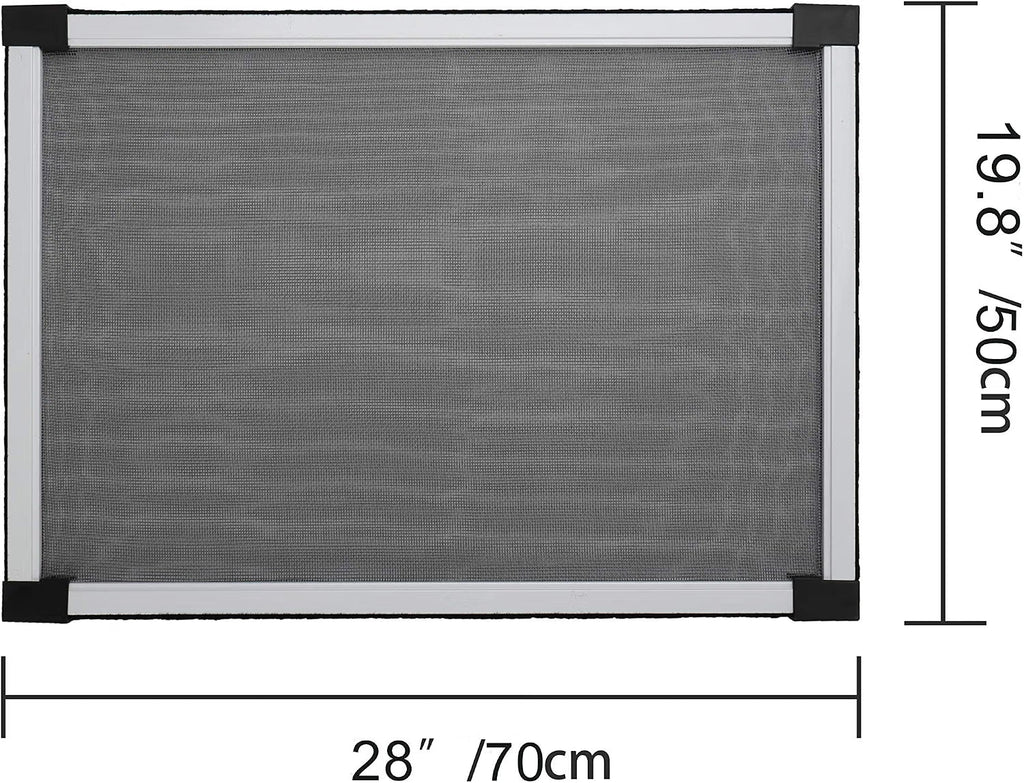 Adjustable Window Screen 50x70-132cm Aluminum Anti Mosquito Mesh White Flyzzz