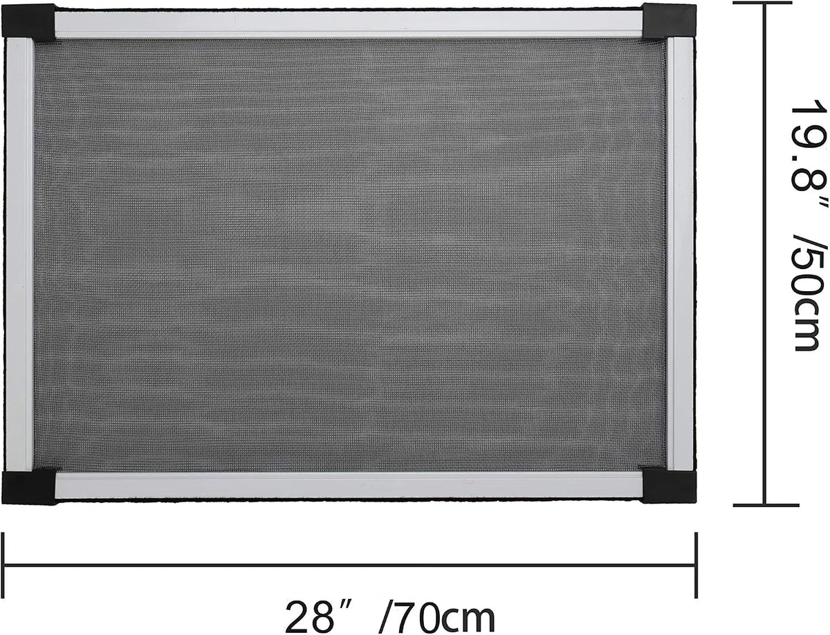 Adjustable Window Screen 50x70-132cm Aluminum Anti Mosquito Mesh White Flyzzz