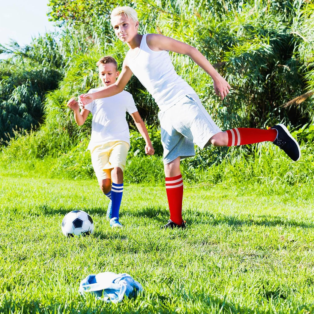 Zuimei 4 Pairs Football Socks Kids Football Socks for Boys Girls Childrens