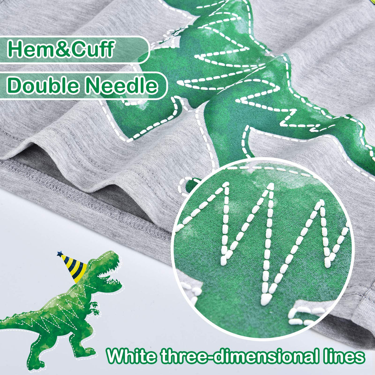 WAWSAM Birthday Boy T Shirt Baby B-Day Dino Party Shirts T Rex Top Tee Gift