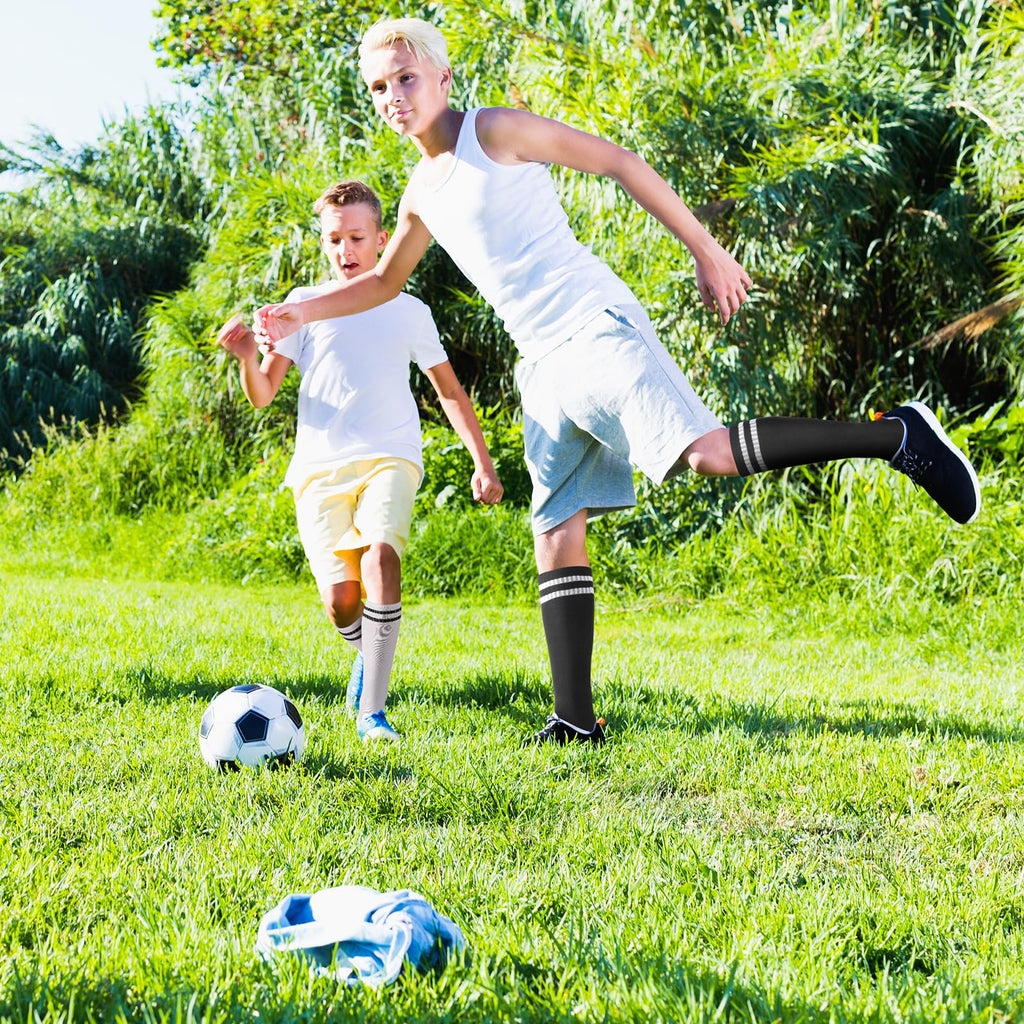 Zuimei 4 Pairs Football Socks Kids Football Socks for Boys Girls Childrens