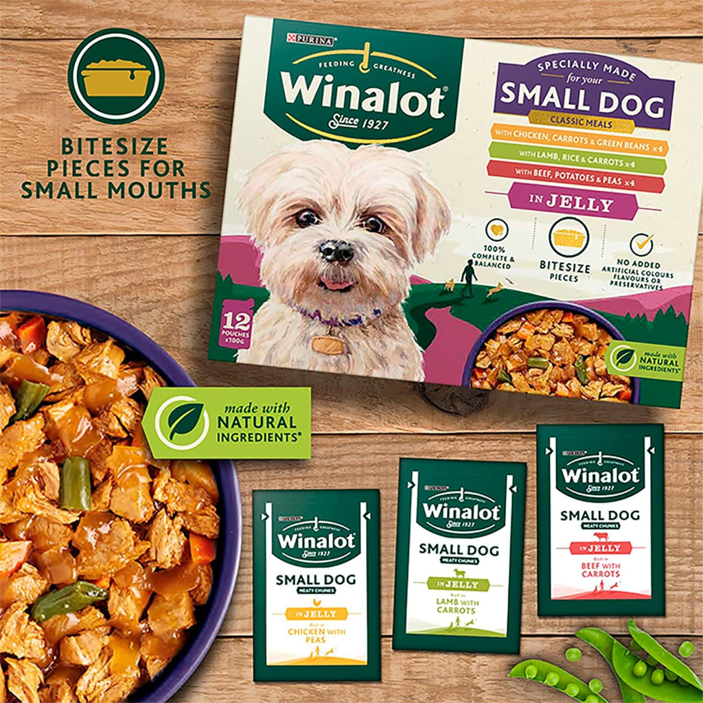 WINALOT Sunday Dinner Mixed in Gravy Wet Dog Food Pouches 40x100g