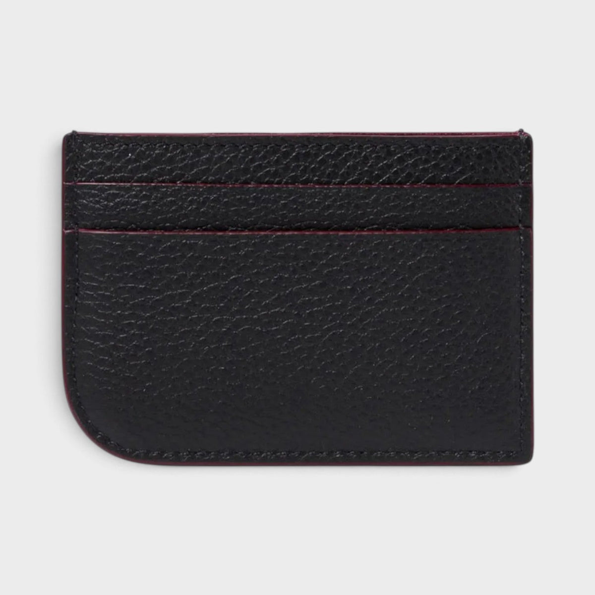 Leather Logo Card Holder Black