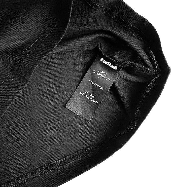 Twitch T-Shirt Black S M Unisex Graphic Tee 100% Cotton Official Merch