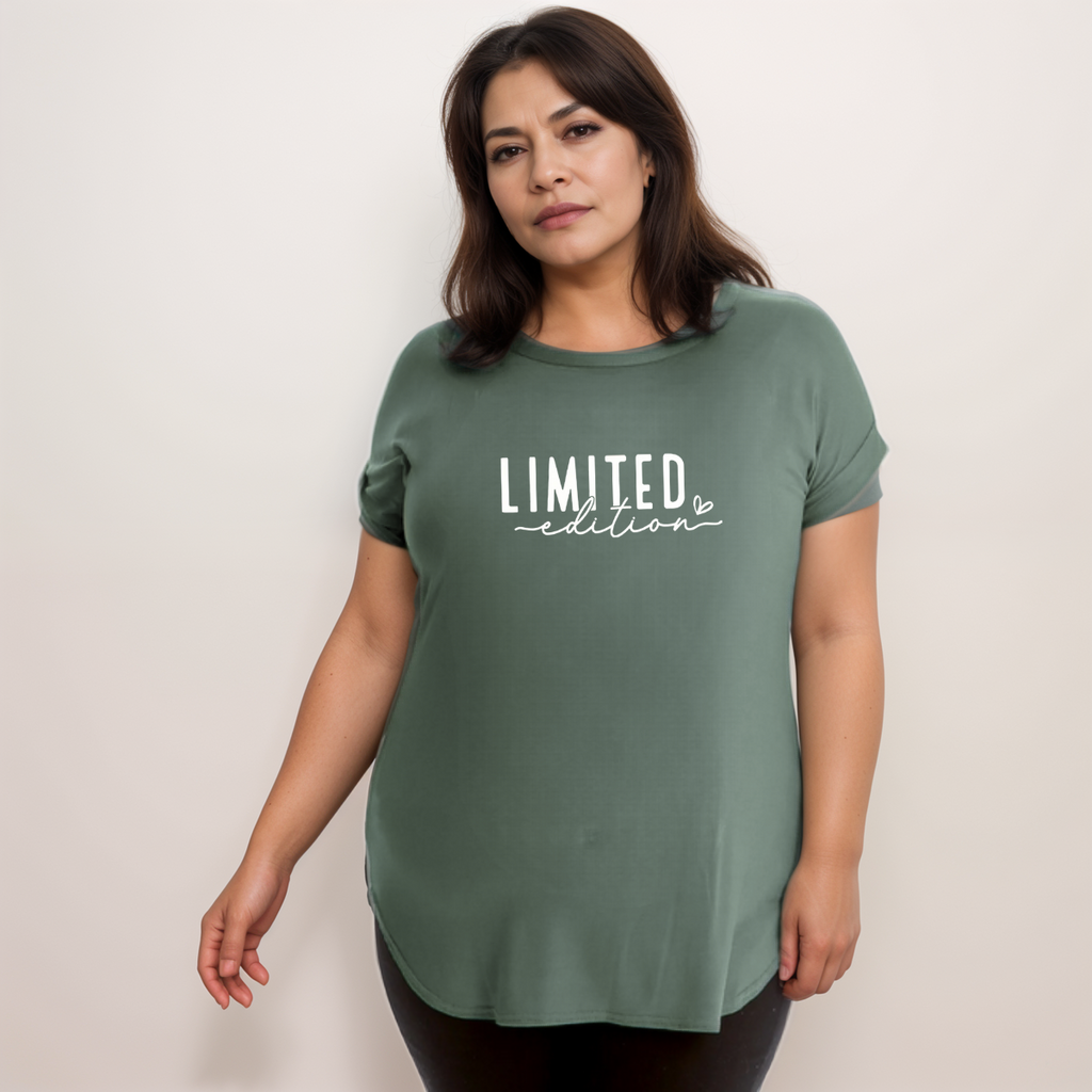 Limited-Edition Dipped-Hem T-Shirt