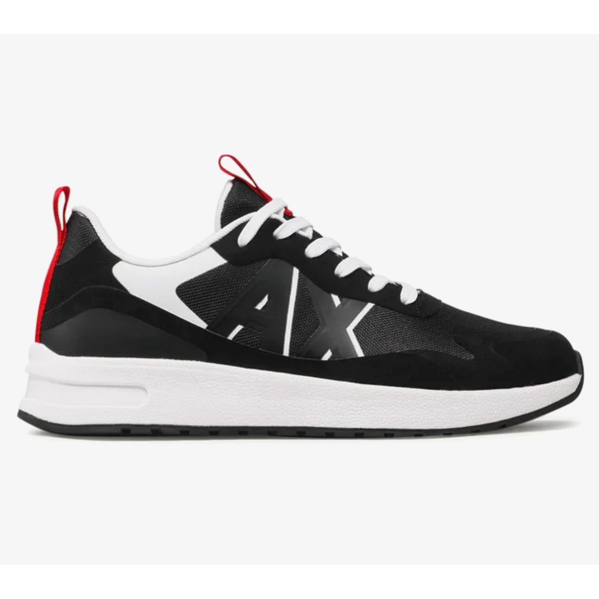 Armani Exchange Mens Black Trainers UK 12 EU 45 XUX114 Sneakers