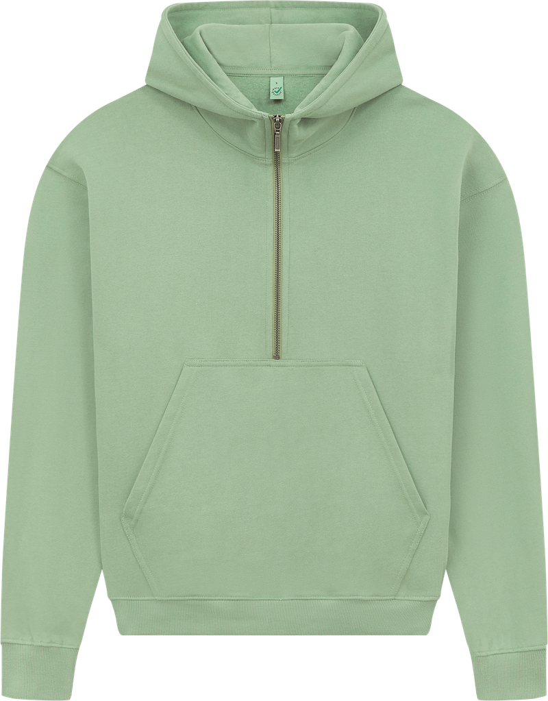 Organic Half Zip Hoodie: Womens
