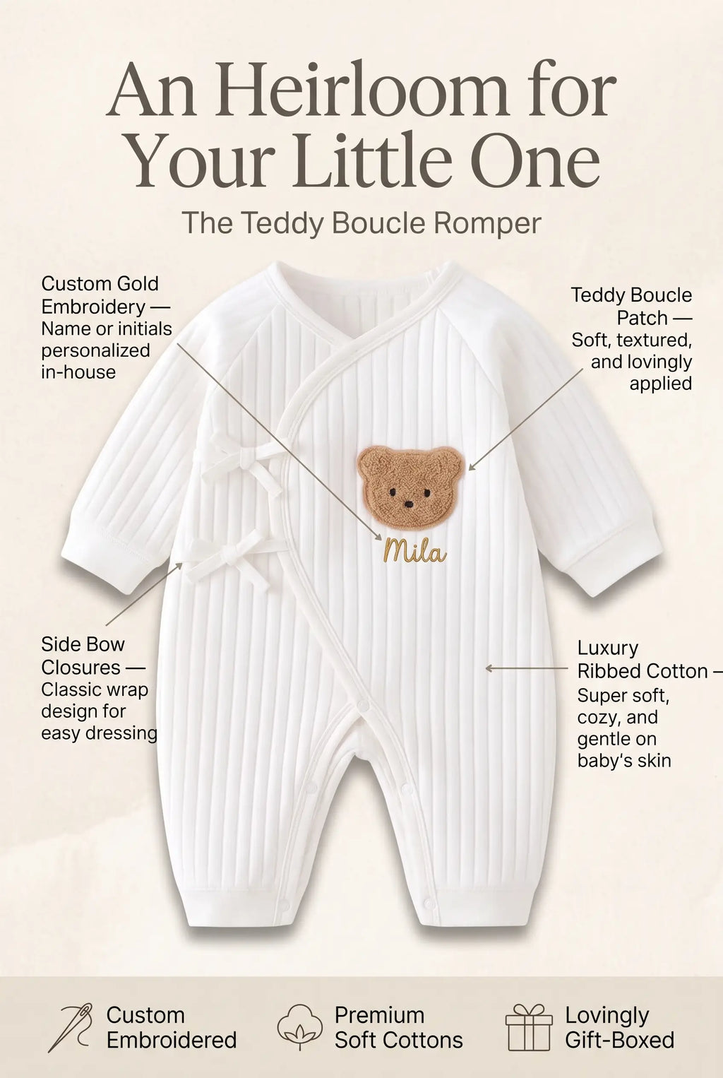 The VIP Cozy Boucle Baby Bear Personalised Gift Box