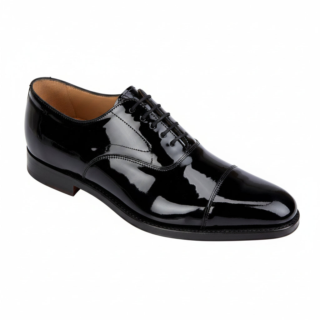 George | Oxford Toe Cap | Black Patent