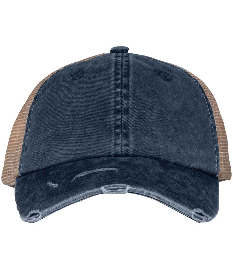 Organic Washed Ripped Trucker Cap