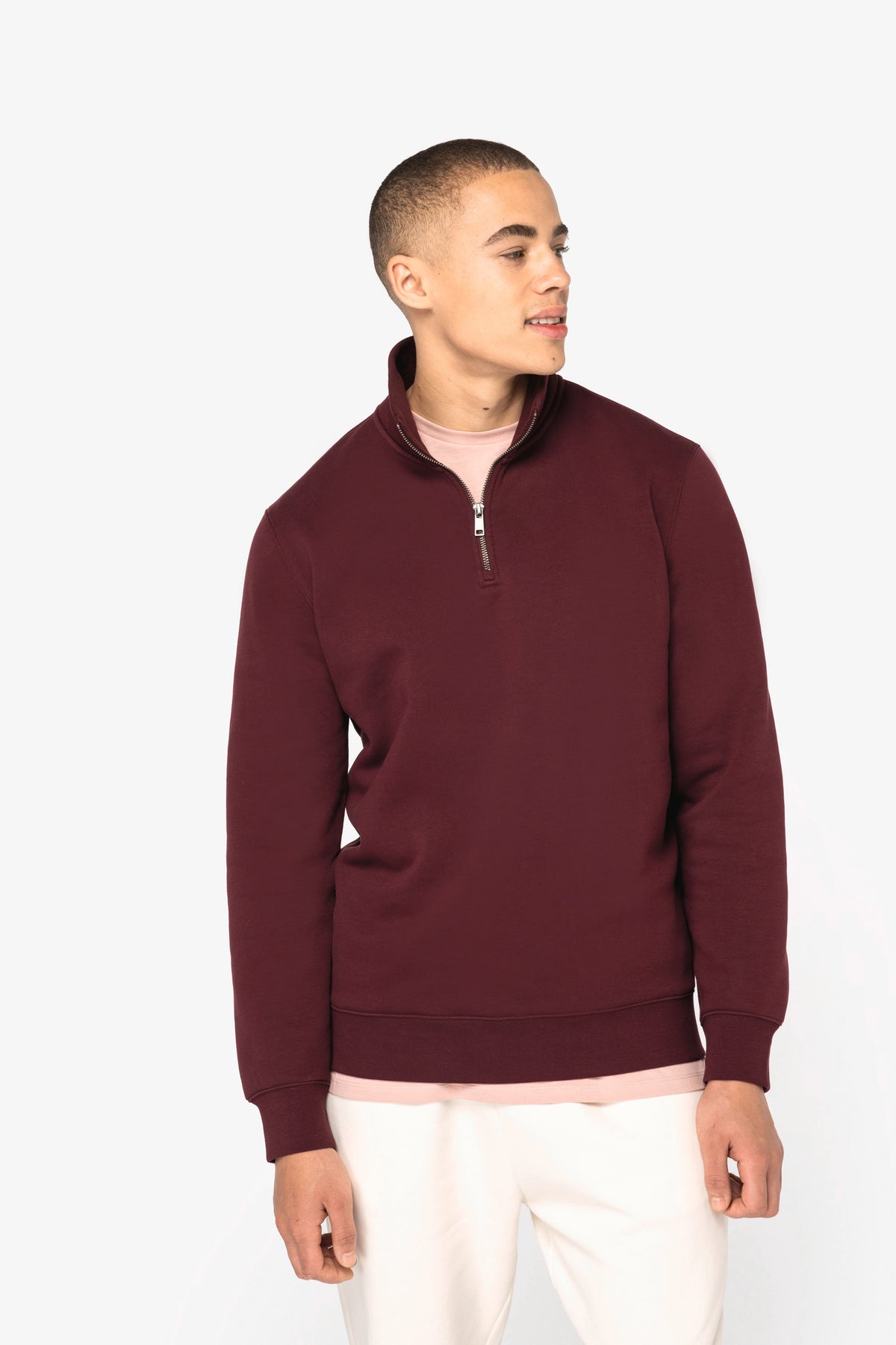 Organic Quarter Zip Sweatshirt: Mens