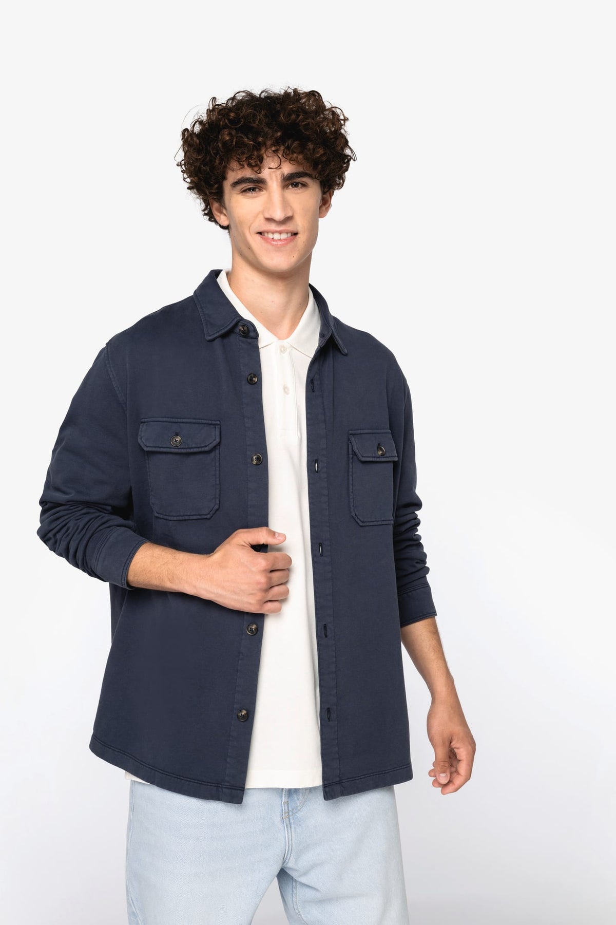 Organic Faded Overshirt: Mens
