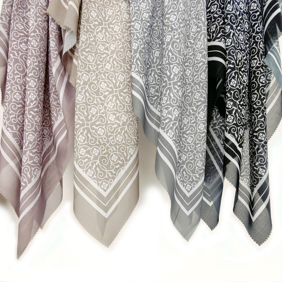 Cross-Border New Product Voile Print 110 Square Scarf Classic Lace Scarf Turban Malaysian Shawl