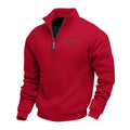 Cross-Border American Style Autumn and Winter Heavyweight Fleece Long-Sleeve Men's Sweatshirt with Half-Zip, Loose Fit, Stand Collar, Pullover Men's Sweatshirt