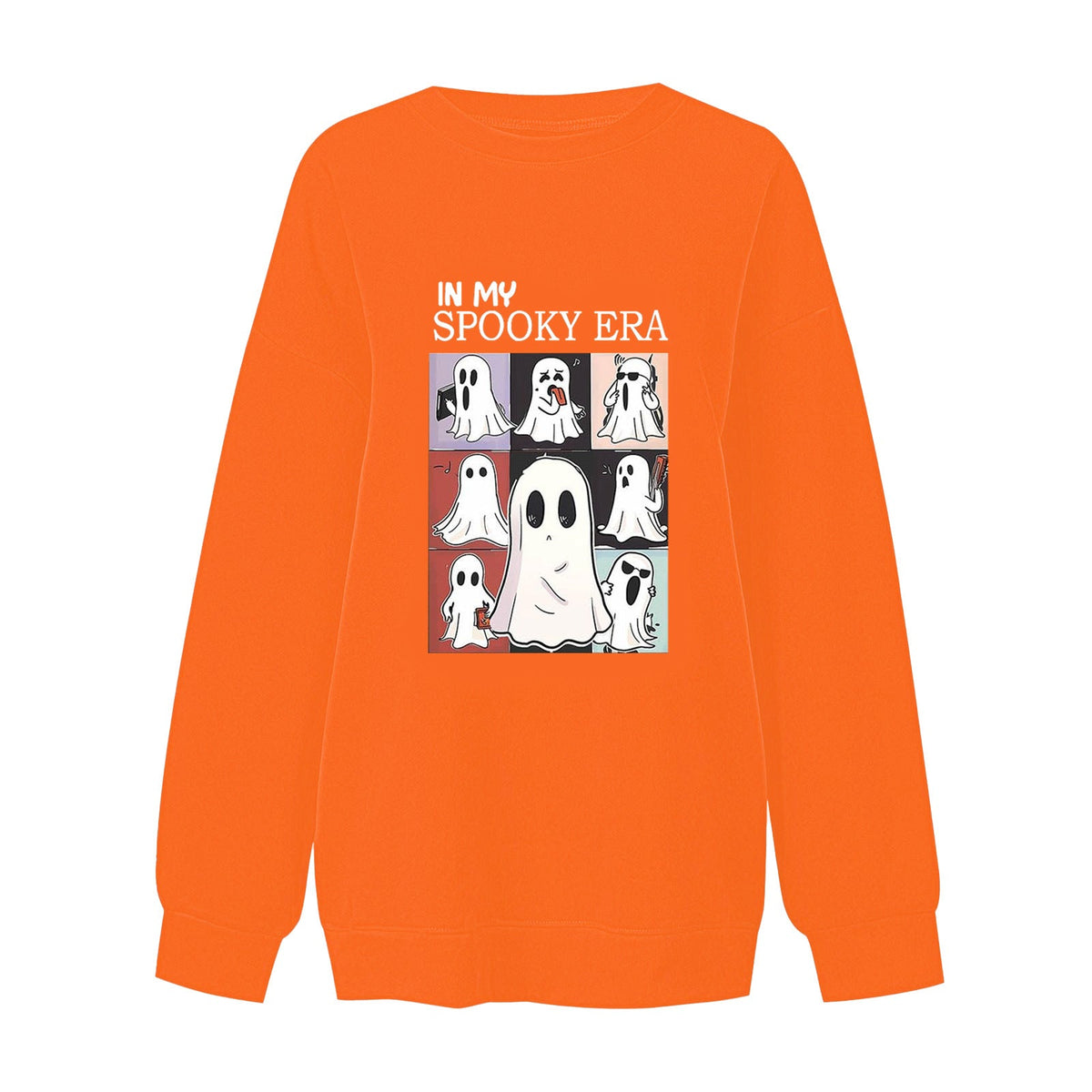 Women Sweatshirtss Halloween Cute Ghost Pattern Long Sleeve Sweater Horror Fall Pullover Tops