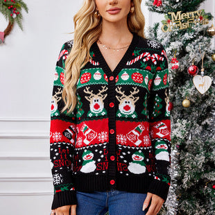 Amazon's Hot-Selling European and American Casual Christmas Snowman Pullover Knitwear 2025 Autumn and Winter Cartoon Alpaca Christmas Knitwear