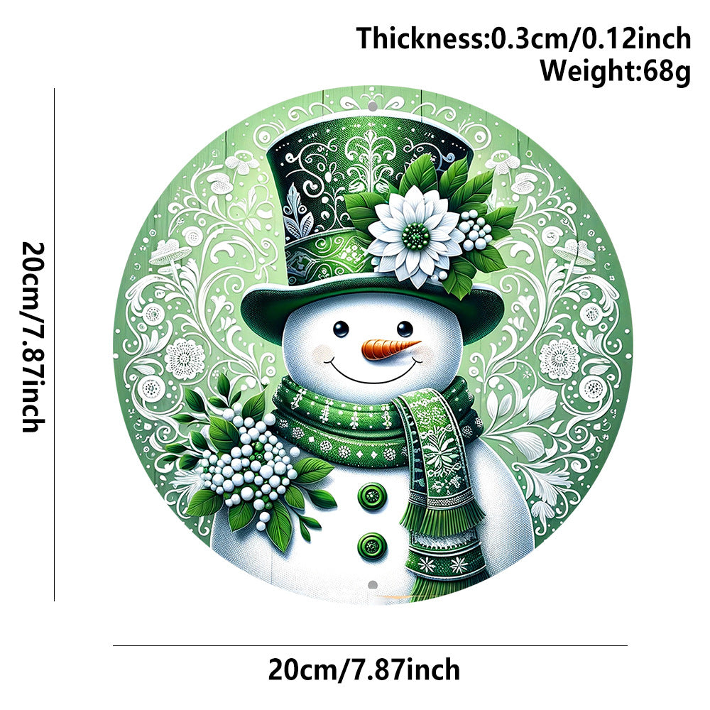 in stock Christmas Creative Hanging Wooden Crafts Round Door Sign Wooden Tag Series Decorative Pendant