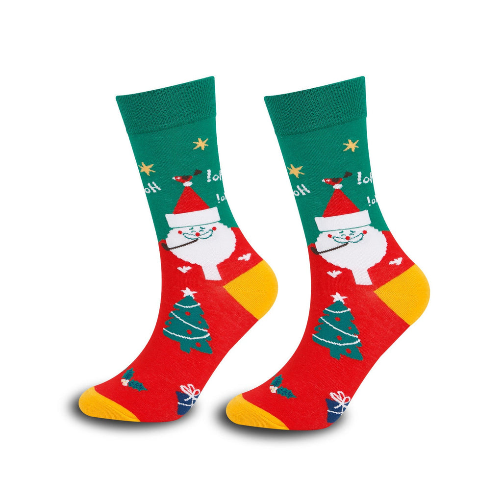 Cross-border Hot Christmas Socks Autumn and Winter Santa Claus Mid-tube Socks Elk Christmas Gifts Amazon Tide Socks