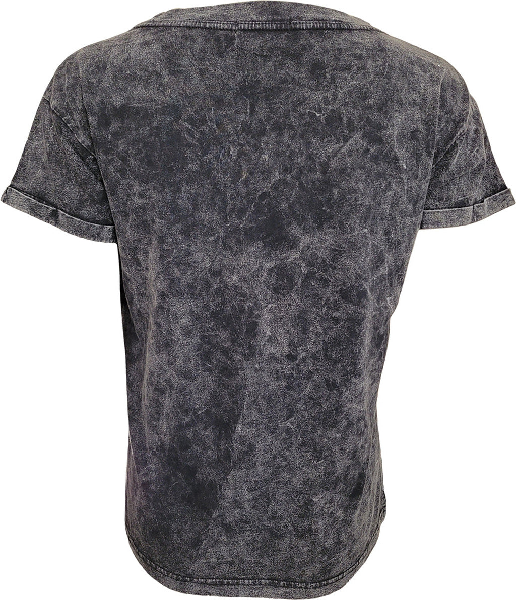 URBAN FASHION - Acid Wash Turnup Sleeve