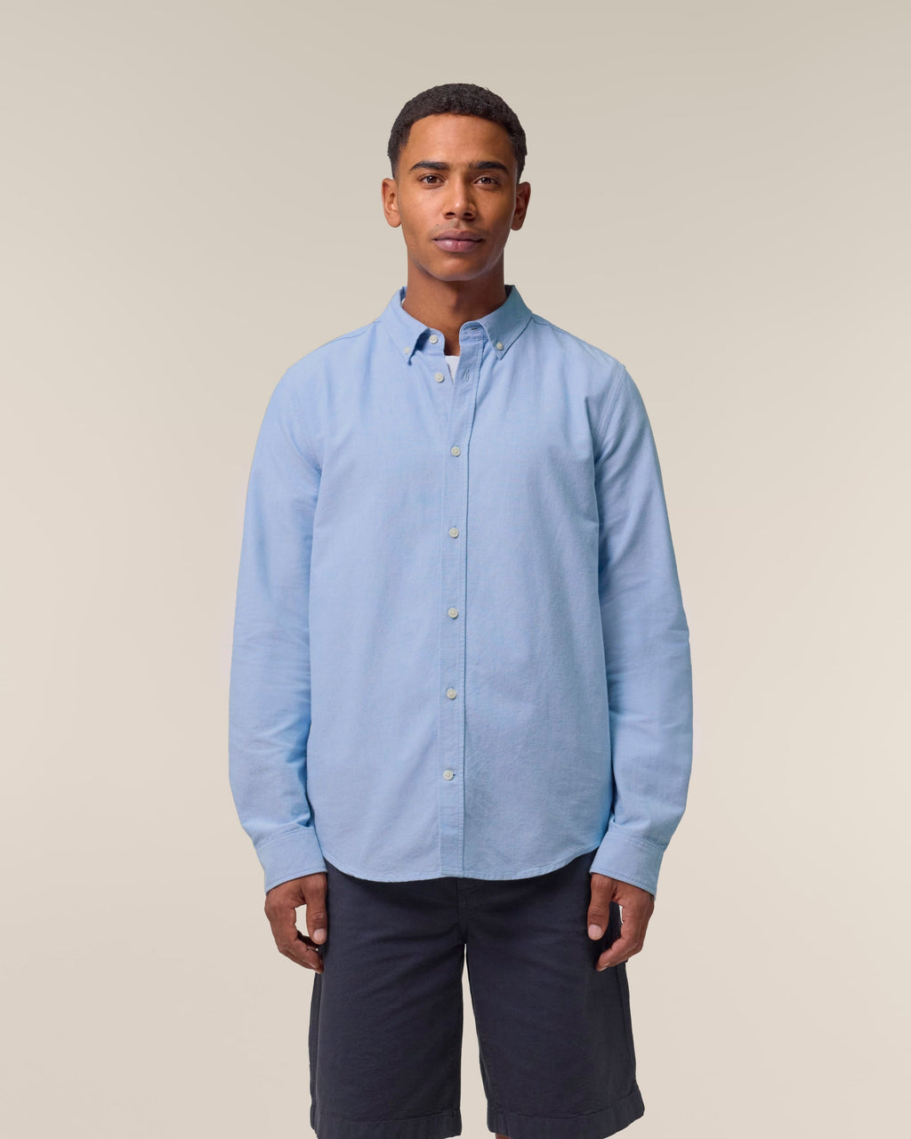 Organic Cotton Oxford Long Sleeve Shirt: Mens
