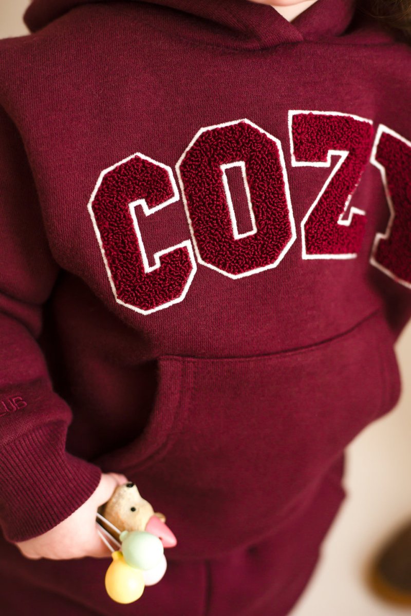 COZY Mini Tracksuit Burgundy Set