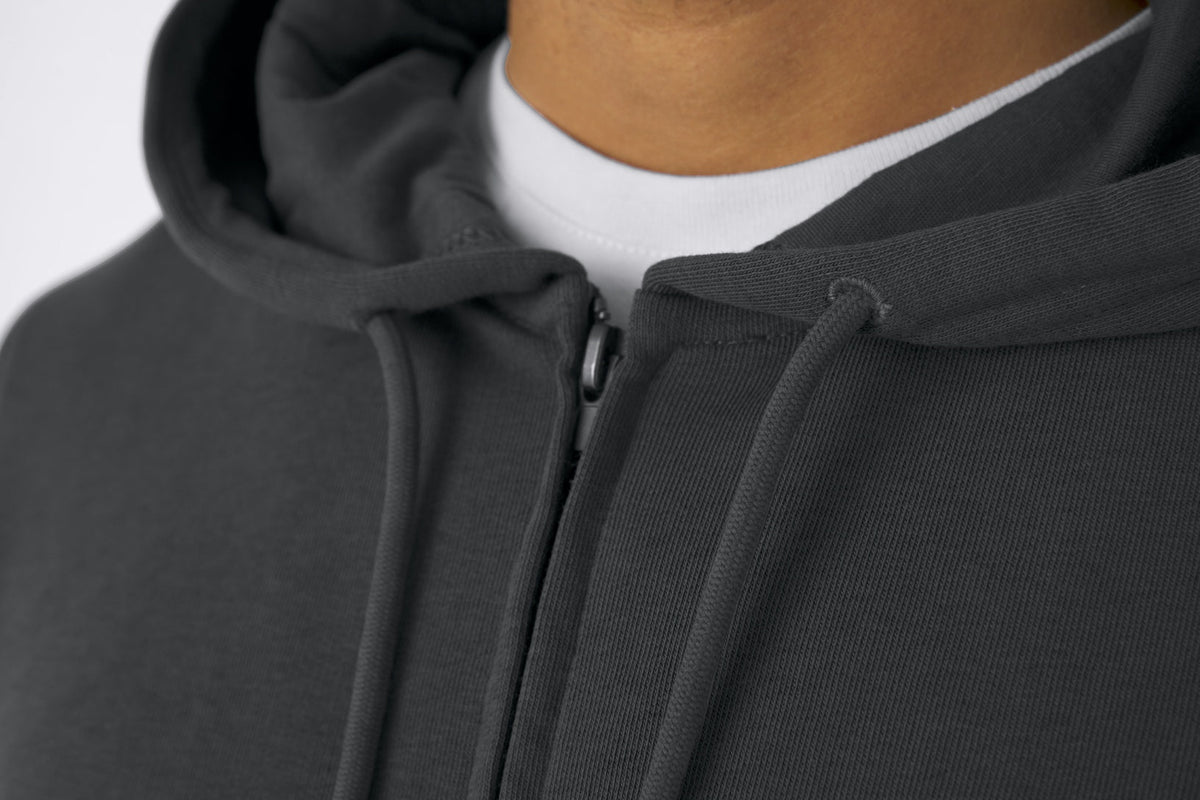 Organic Essential Zipped Hoodie: Mens